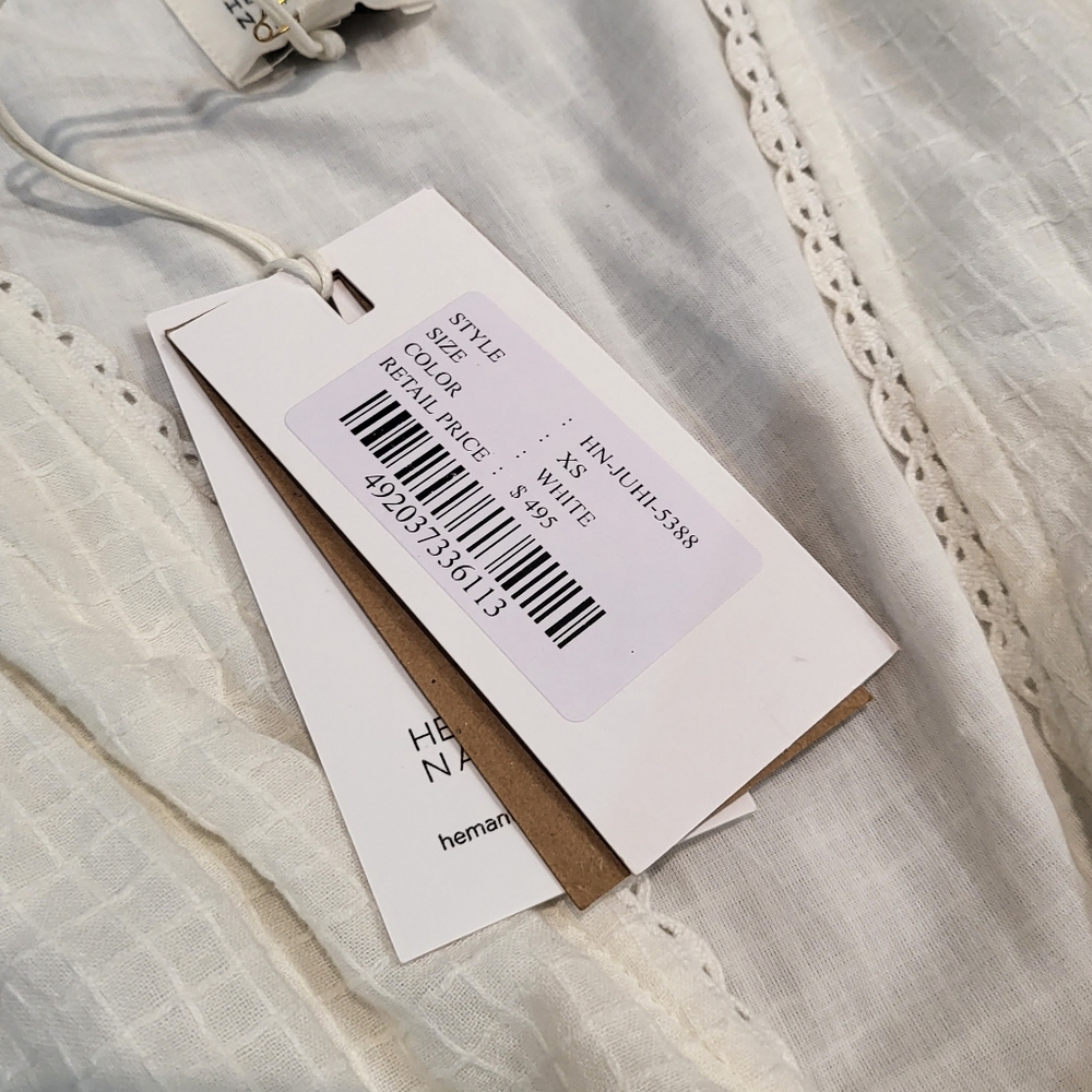 Hemant and Nandita Juhi Midi Dress in White XS NWT - Picture 9 of 10